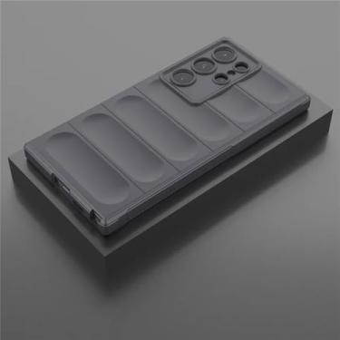 Imagem de HPQWN Para A54 Silicone Soft Case Capa à prova de choque (para A54/cinza escuro)