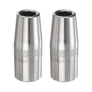 Imagem de HARFINGTON 2 peças de bocal de pistola de solda Mig orifício de 1/5.1 cm KP2742-1-50F bocal de pistola de soldagem a gás cobre níquel acessório para pistola de solda 250L PRO Curve 200 MIG 200A/300A