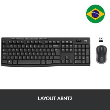 Imagem de Kit Teclado e Mouse Sem Fio Logitech MK270 Multimídia Preto