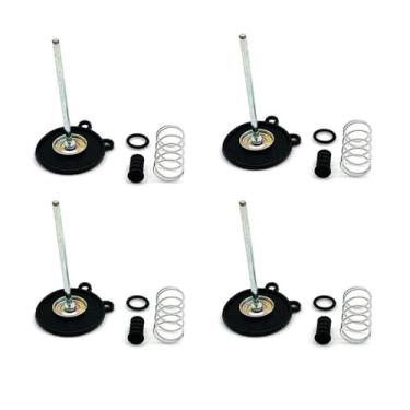 Imagem de Kit de reparo de reconstrução de carburador para diafragma de bomba aceleradora para Honda CB900C CB750L CB750 CB750C CB900 CB900F 1980-1982 (4 conjuntos)
