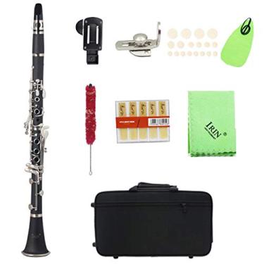 Imagem de Clarinete Com Reed 17 Keys, Botão Bakelite Botão Revestimento Cork Projeto de Abertura Precisa para Músicos (balck)