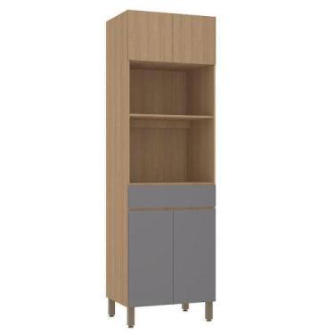 Imagem de Paneleiro 70cm 4 Portas E 1 Gaveta Com Espaço Torre Quente S Freijó-fr