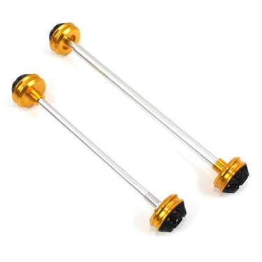 Imagem de Protetores de roda deslizantes de eixo garfo dianteiro e traseiro para Yamaha YZF R1 2007-2008 acessórios de motocicleta dourado