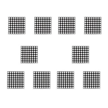Imagem de EC Buying 10 unidades 8 x 8 módulo de exibição de matriz de pontos 1,9 mm matriz treliça ânodo comum tubo digital vermelho kit DIY