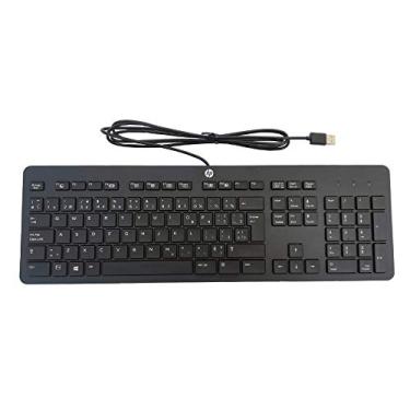 Imagem de Teclado reforçado com Windows Hewlett Packard Business Black USB Slim Style. HP P/N 803823-001