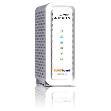 Imagem de ARRIS Surfboard 8x4 DOCSIS 3.0 Cabo Modem/Wi-Fi AC1600 Router 343Mbps Velocidades de Download 1600Mbps Wi-Fi Velocidade SBG6700AC Branco