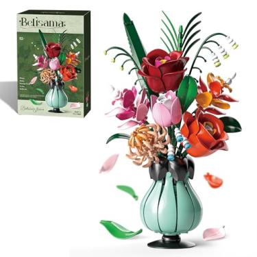 Imagem de ZONECYTD Roses Building Set Flowers Bouquet with Vase for Adults -566pcs