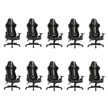 Imagem de Kit 10 Cadeiras Gamer Atlético Mineiro Cam 3318 Espresso Móveis Preto