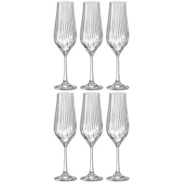 Imagem de Conjunto De Taças Para Champanhe Bohemia Tulipa Optic Em Cristal 170ml - 6 Peças Transparente