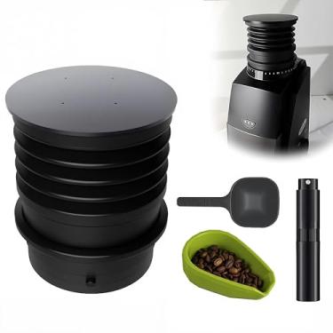 Imagem de Moedor de café de silicone com frasco de spray e copo dosador e colher, compatível com modelos Baratza Encore, Virtuoso+, Forte (alumínio)