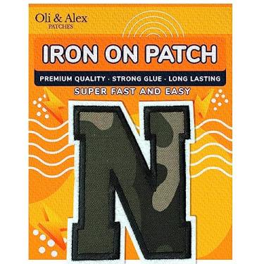 Imagem de Remendos Iron On Letters de qualidade premium - Carta para roupas - Patch universitário para roupas sem costura - Super cola - Camisa esportiva bordada 4 1/2 jaquetas apliques vestuário