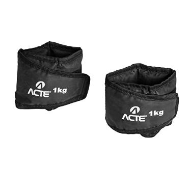 Imagem de Acte, Par de Caneleiras T300, 1KG, Academia, Treino, Musculação e Definição - Preto