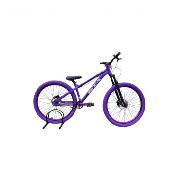 Imagem de Bicicleta 26 Gta Gravity Cor Roxo Freeride Single Cubo K7 Barulhento Freio Hidráulico Garfo C/trava Pneu Flame Roxo