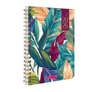 Imagem de Agenda Planner Semanal 2026 Capa Dura Botanics Tropical Leaves