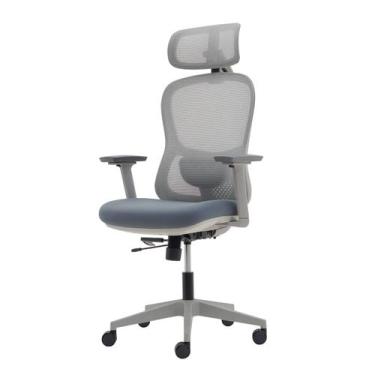 Imagem de Cadeira Ergonômica NR 17 Presidente Prime Cinza Encosto Mesh Apoio de 