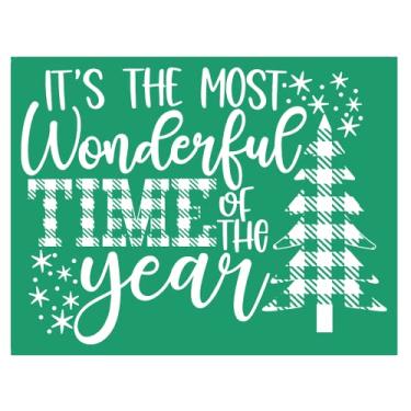 Imagem de JAJADO Estêncil de tela de seda com tema de Natal, estêncil reutilizável de tinta de giz para artesanato, placa de Natal, placa de malha, estêncil de transferência para pintura em madeira, camiseta,