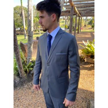 Imagem de Ternos Slim Masculino Micro Fibra Lançamento 2026 - tn ternos, Cinza, 