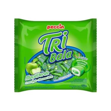 Imagem de 1 Pacote de bala TRIBALA 500g - Escolha o sabor (500g, MAÇA VERDE)