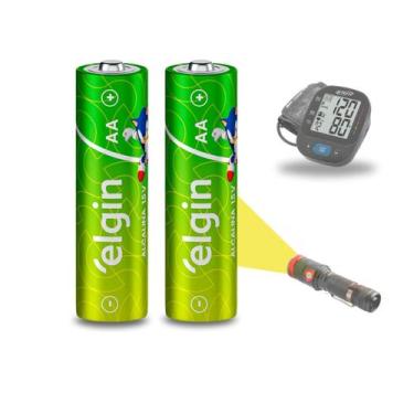 Imagem de Kit 2 Pilhas Alcalina AA Cilindrica Longa Duração 1,5V - Elgin
