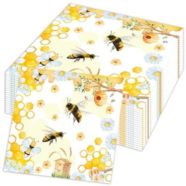 Imagem de JeVenis Guardanapos de coquetel de abelha papel descartável mel abelhas guardanapo de sobremesa para chá de bebê chá de panela suprimentos de festa de casamento
