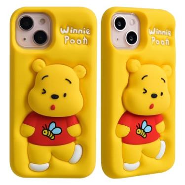 Imagem de MONEHOYSY Capa de desenho animado para iPhone 16 Pro 6,3 polegadas 2024, moda fofa 3D gatinho fofo kawaii silicone macio animal tectivo gel shock of gel capa traseira para crianças mulheres meninas