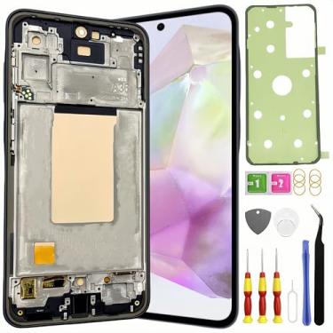 Imagem de Tela de substituição OLED Galaxy S23 FE para Samsung Galaxy S23 FE 5G LCD tela sensível ao toque digitalizador pantalla com kit de ferramentas de moldura SM-S711U com impressão digital preta