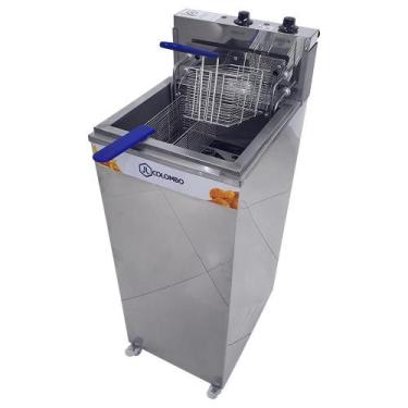 Imagem de Fritadeira Elétrica Zona Fria JL Colombo Gabinete Cuba 15 Litros 8000W