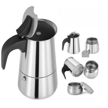 Imagem de Cafeteira Expresso Italiana 600ml Aço Inox – Faz até 12 Xícaras de Café