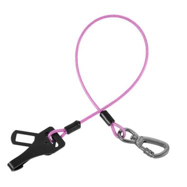 Imagem de Cinto de segurança de cachorro para carro, atualizado 3 em 1 para uso pesado, arnês de carro com trava de gancho e fivela, mosquetão giratório de liga de zinco (roxo, 60 cm)