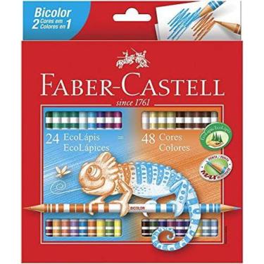 Imagem de Lapis de cor bicolor 48 cores - ref 120624g - FABER-CASTELL