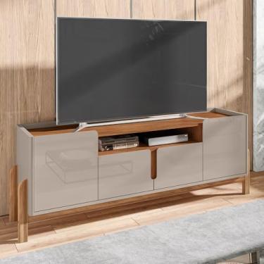 Imagem de Rack Sala Lizz para Tv até 60 Polegadas com 4 Portas Off White/cedro