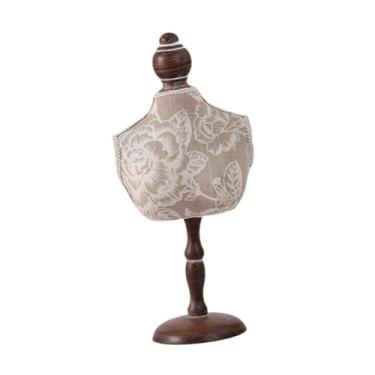 Imagem de oshhni Expositor de joias, busto, manequim, gargantilha, colar, suporte, organizador para casa, família, amigos, venda, quarto, 16x36cm com Flor