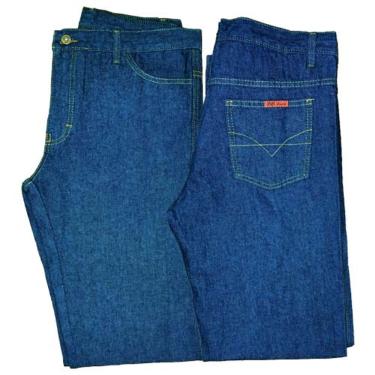 Imagem de Calça Jeans Reforçada 36ao48 Básica Trabalho Serviço