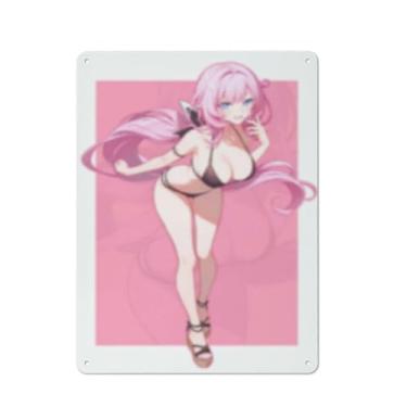Imagem de Anime Sexy Bikini Hot Girl Pinup Girl Metal Tin Sign Wall Art Poster Decor for Home Bar Club Bedroom Bathroom Man Cave Otaku 30,5 x 40,6 cm, AH619