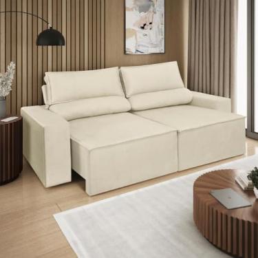 Imagem de Sofá Retrátil/reclinável 1,50m Confortável Balaqui Decor Cor:bege