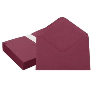 Imagem de PATIKIL Envelopes de convite de 15 x 10 cm, 50 unidades, envelopes para cartões comemorativos A6, envelopes com aba em V, capas para cartões para correspondência, casamento, aniversário, formatura