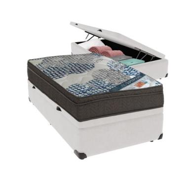 Imagem de Conjunto Solteiro Colchão ISO Superpocket Ortobom Baú 88x188