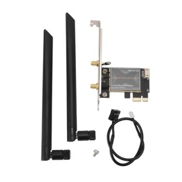 Imagem de Adaptador de rede sem fio Adaptador de alta velocidade 867 Mbps Bluetooth 4.1 pciex1 Wi -Fi de banda dupla com antena dupla para 7 8 10 (Antena de 8dB)