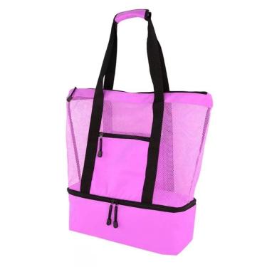 Imagem de Bolsa Praia Com Compartimento Termico Piscina Campo Rosa