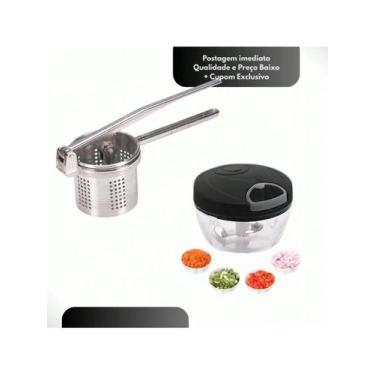 Imagem de Amassador de Batata Manual + Processador de Alimentos Manual 170ml - N