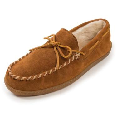 Imagem de Pantufa masculina Minnetonka com forro felpudo, Marrom, 11