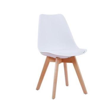 Imagem de Cadeira De Jantar Leda Branca Rivatti Kit 4 Unidades
