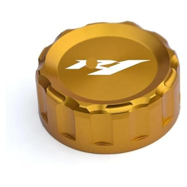 Imagem de BYYINGSUS Acessórios de motocicleta peças universais personalidade tampa de copo de óleo de freio traseiro tampa decorativa do tanque compatível com Y&AMAHA YZF R1 R3 R6 (ouro R1)