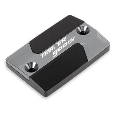 Imagem de Tampa do tanque de fluido do reservatório de freio dianteiro CNC para motocicletas compatível com Y&AMAHA MT-09 Tracer 900GT MT-07 Tracer 700GT MT07 MT09 (Gray-Tracer 900GT)