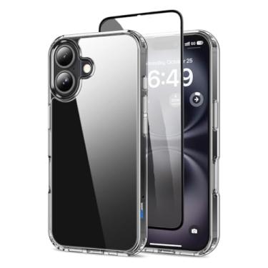 Imagem de Capa Capinha Clear Case Transparente Resistente a Risco e Anti Impacto [Anti-amarelamento] + Película 3d Privacidade Anti Spy Para iPhone (iPhone 16)