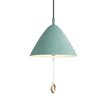 Imagem de CHENKUI Lustres Macaron em forma de guarda-chuva abajur 2 - luz, metal industrial pendente cordão ajustável cores modernas decoração luminárias de teto para ilha de cozinha, quarto, sala de jantar