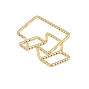 Imagem de Porta-cartões de visita de metal para mesa, acessório de escritório organizador fofo (preto)