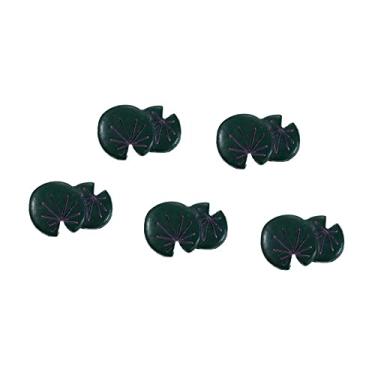 Imagem de Estatueta Criativa Cena de Lagoa Bonita Miniatura Acessórios DIY Micro Paisagem Peixe Vermelho Ornamento de Aquário (Folha de Lótus)