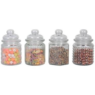 Imagem de Conjunto Porta Temperos Vidro Tampa Hermética 4Pçs - Incolor