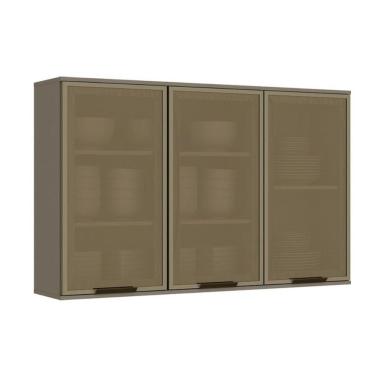 Imagem de Armário De Cozinha Modulado Connect 3 Portas De Vidro Duna - Henn